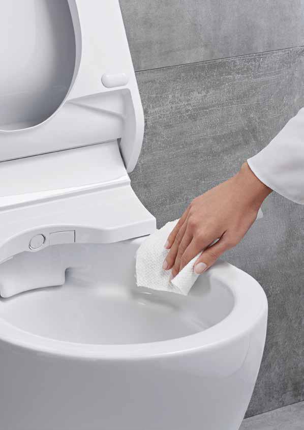 HYGIEN PÅ ETT ENKELT SÄTT Geberit godtar inga kompromisser när det gäller hygien och renlighet vid utvecklingen av AquaClean duschtoaletter.
