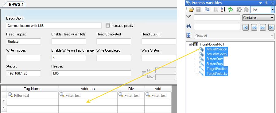 WinStudio - Uppstart 9 Notera att det är valt List längst upp i höger