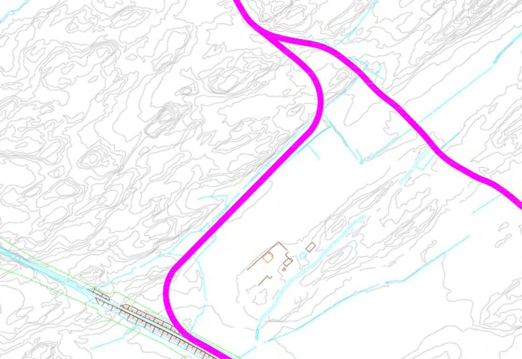 7 Figur 3-3 Inzoomning av föreslagen vägsträckning vid anslutning till Alternativ Brätte. 3.2 Trafiksäkerhet Kapacitetsberäkningar För att bedöma framkomligheten har korsningens belastningsgrad och kölängdberäknats för maxtimmen.