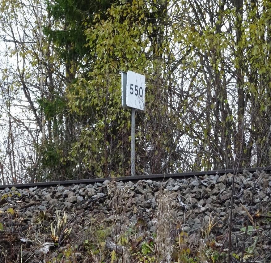 Trafikplats, km-tal: 550,0