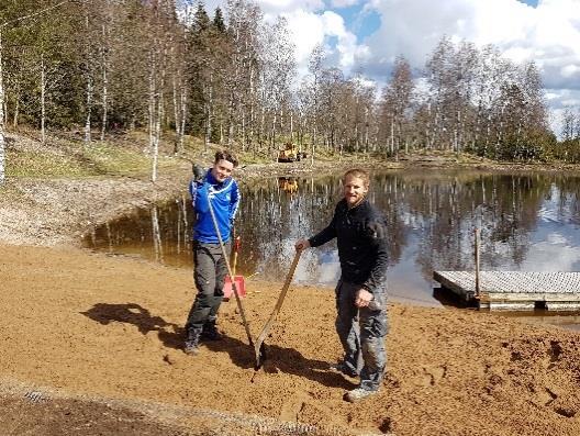 och jorden som krävdes vid arbetet Plus lite till!
