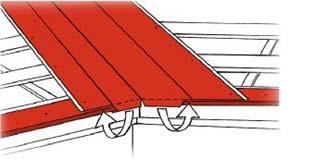 Klipp till takfotsbeslaget och montera det i hörnet på takvinkeln. Montera fast vinkelrännan.