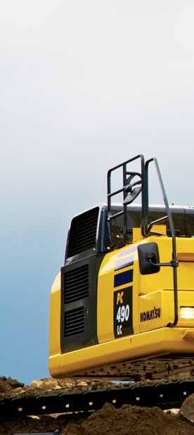 Kvalitet du kan lita på Pålitlig och effektiv Produktivitet är nyckeln till framgång. Alla viktiga komponenter i PC490-10 är designade och direkttillverkade av Komatsu.