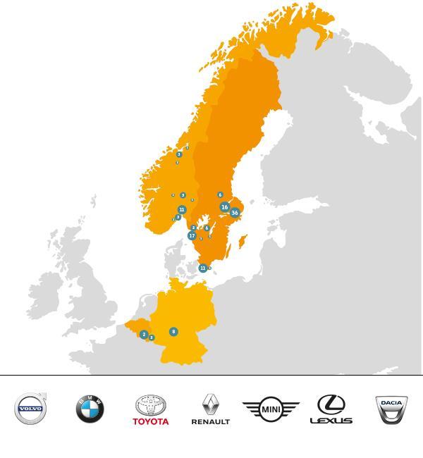 Bilia är en av Europas största bilkedjor med en ledande position inom service och försäljning av personbilar och transportbilar samt tilläggstjänster såsom finansiering och försäkring.