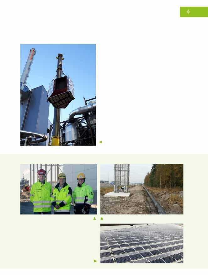 MILJÖ Rökgaskylare i steget mot mindre fossil användning PiteEnergi har genom samarbetet med Smurfit Kappa Kraftliner i Piteå tagit ytterligare ett steg mot mindre fossil användning genom att