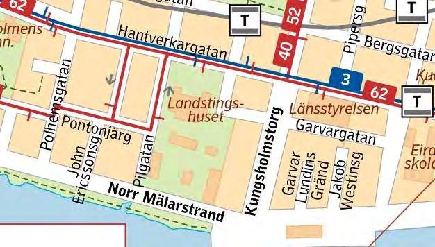 Pga av bilparkering och cykelbana innan för den