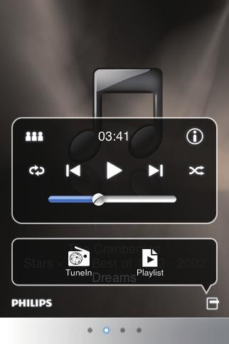 6 Starta appen efter installationen. 7 Spela upp ljud på ipod/iphone.»» Ljud spelas upp via dockningshögtalaren.