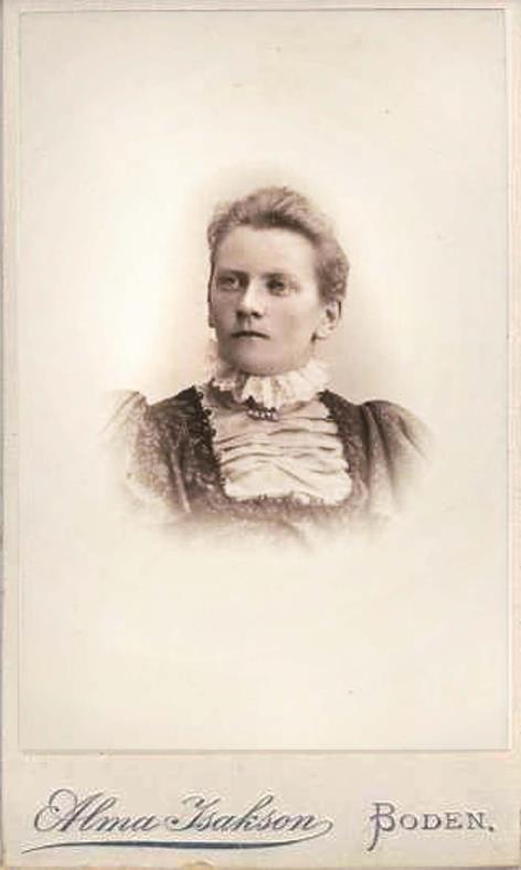 Ca 1900 Boden Beda Lindgren g Vikström (1875-1911) f i Vittjärv,