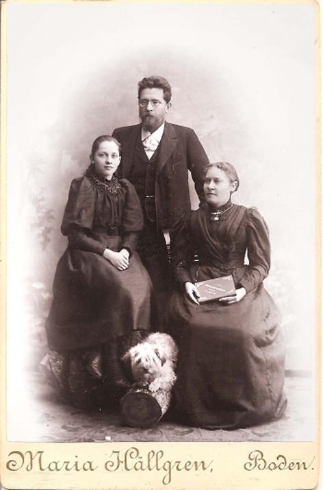 Ca 1890 Maria Hällgren 1894 Bergmästare Johan August Carlsson (1844-1915) f i Roslags-Bro, Stockholms