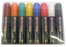 21911 Set, 8st sorterade färger 21910 Illumigraph 2mm Vattenlöslig griffelpenna, rund spets 2mm, Vit. 12st/förp.