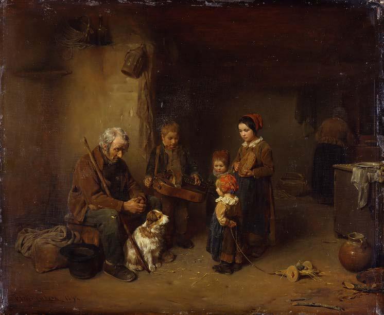 SAK HISTORIA KONSTFÖRENINGEN GRIPER IN LOVANDE KONSTNÄR STÖDS GENOM INKÖP OCH INSAMLING FÖR LÄKARBESÖK FOTO: BUKOWSKIS AUKTIONER Per Wickenberg. Blind Gubbe, 1842.