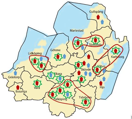 Vårdcentraler med mobila hemsjukvårdsläkare i Skaraborg Götene Beate Poetzsch (50%) tfn: 070-055 16 68 Målgrupp: SÄBO, HSV Ordinarie boende, LSS, Korttid Antal: 388 personer Lidköping Åsa Ekberg
