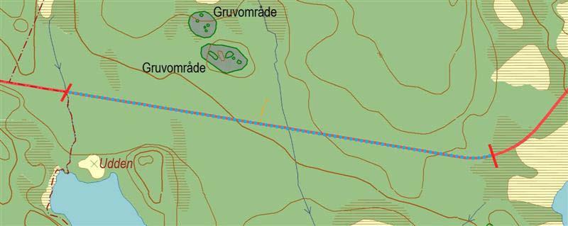 12. Bäckövergång 475 m ONO Bäcken Vitabborrtjärn, 1275 m Allmänt Vägsträckan går genom något rikare barrskog. Ett hygge gränsar mot vägen på dess södra sida längst i öster.