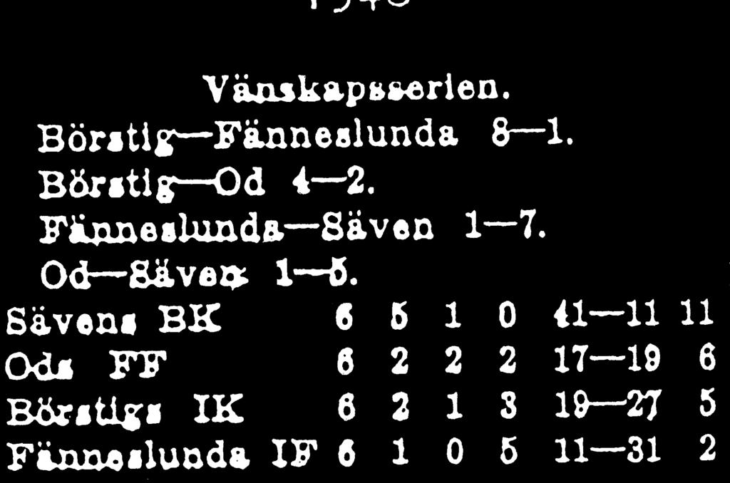 1948 första seriesegern i Vänskapsserien Stående fr.