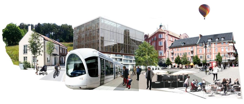 Framtidens Hässleholm, hållbar stad och regional motor tillgänglighet stationsnära nod sjudande stadsliv integration