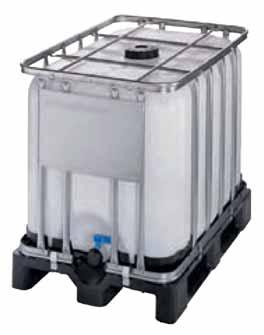 INDUSTRY CPX REKTANGULÄR BEHÅLLARE 600 LITER 600 L IBC-behållare 600 L. UN-godkänd för transport av farligt gods. Levereras med PE-pall och 2-tums utlopp (DN50).