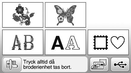 Välj rodermönster Välj rodermönster Informtion om upphovsrätt Tryk på oh tryk därefter på. De mönster som finns lgrde i symskinen är endst vsedd för privt ruk.