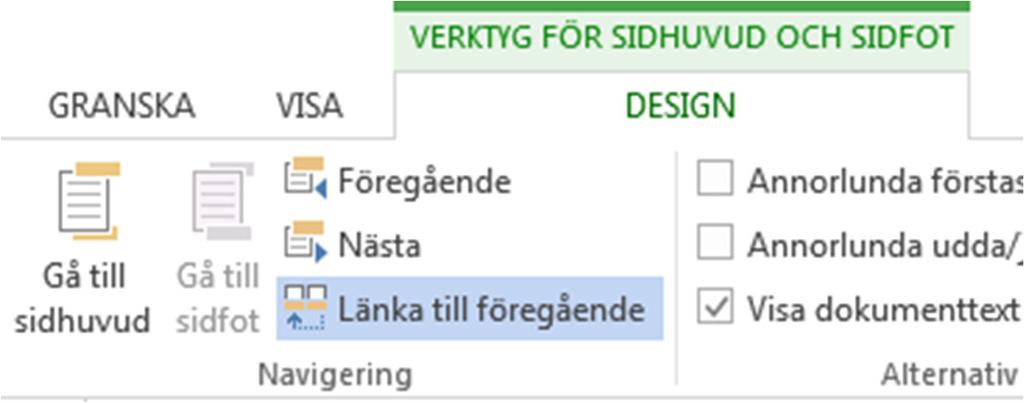 Sidhuvud, sidfot och sidnummer Varje sida i ett Word-dokument innehåller ett sidhuvud och en sidfot.