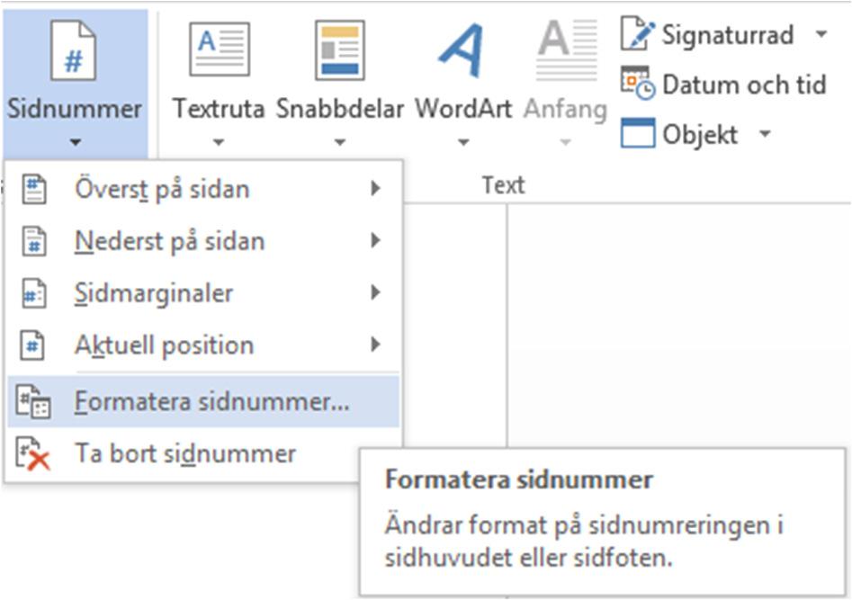 Sidhuvud och sidfot används även vid numrering av ett dokument. I Word kommer vi enkelt åt sidhuvud och sidfot genom att dubbelklicka på den övre eller undre delen av en sida.