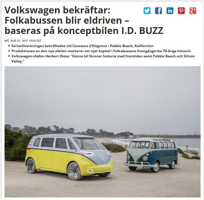 En fossilfri framtid 30 helt eldrivna modeller till