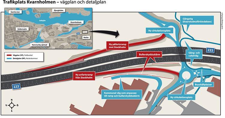 5.3. Bakgrund om Trafikplats Kvarnholmen Trafikplats Kvarnholmen är ett projekt som utförs av Trafikverket med en planerad byggstart hösten 2017.