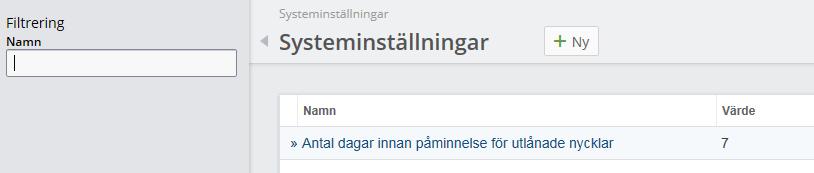 1.3. Textmall för nycklar Innan man börjar registrera data kan det vara bra att kontrollera att texten för nyckelkvittensen är rätt. Välj Admin Grunddata Textmallar.