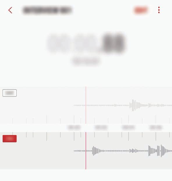 Ändra inspelningsläge Öppna mappen Samsung och starta appen Röstinspelning. Välj en kategori längst upp på skärmen för röstinspelning. STANDARD: Detta är det normala inspelningsläget.