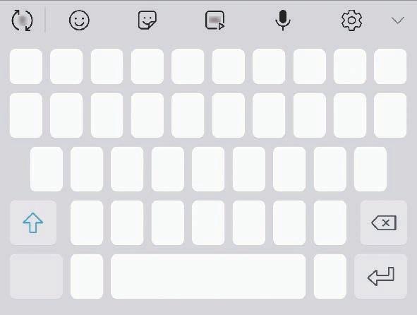 Grunder Ange text Tangentbordslayout Ett tangentbord visas automatiskt när du anger text för att skicka meddelanden, skapa anteckningar och annat.