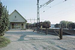 Stäketsbron Stäkets stationshus byggdes