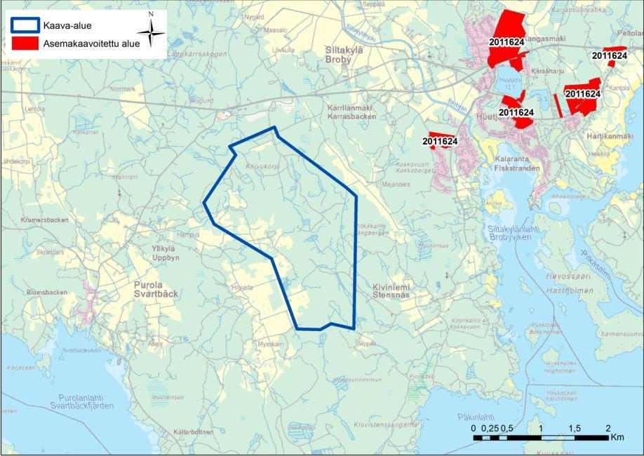 FCG DESIGN OCH PLANERING AB Planbeskrivning, utkast 21 (51) 4.9.3 Detaljplan strandlinjen som omger planområdet samt planändringen av delgeneralplanen för kusten och skärgården (5.6.