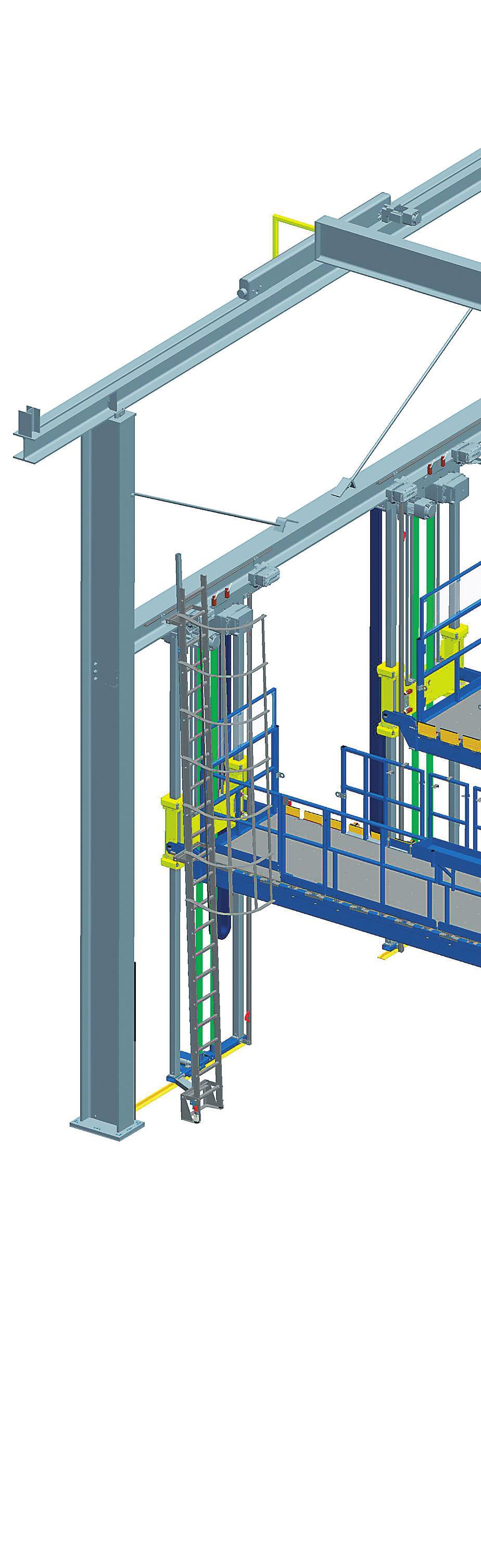 Demateks lyftutrustningar i ABB:s avancerade arbets Vid transformatorproduktion är det viktigt att flexibelt kunna arbeta på olika höjder när transformatorn byggs upp.