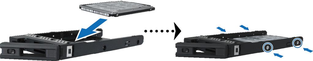 Hårdvaruinställning 2Kapitel Verktyg och delar för installation av disk En skruvmejsel Minst en 2,5 SSD (SAS/SATA) eller hårddisk (endast SAS)