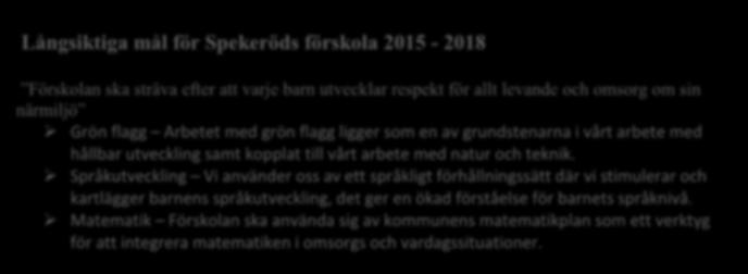 Målbild Målbilden för 2018 är att vi aktivt uppmuntrar och inspirerar barnen att utvecklas till kreativa, självständiga, starka och modiga individer.