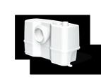 Pumpval 4 Grundfos WC-1 WC-1 är en kompakt, automatisk sanitärpump med 1 extra inlopps anslutning, lämplig för bortpumpning av spillvatten från tvättställ och toalett med horisontellt utlopp. v = 0.