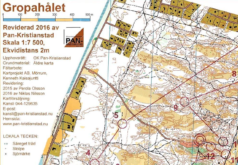 Vid 15-tiden åkte jag till Gropahålet vid Yngsjö som ligger ca 10 km söder om Åhus. Sprang en medel-bana från 2016, kom lite snett till 1:an men annars bra. Hade 30:57 på 3,4 km.