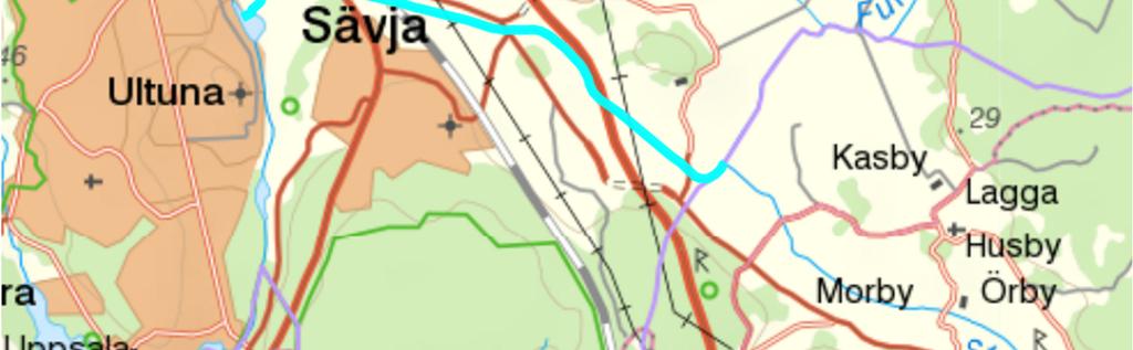 Där södra delen av Samnan rinner ut. Hämtat från VISS. Figur 18.