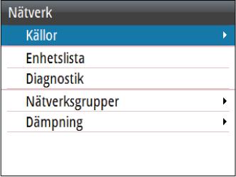 Filer Filhanteringssystem. Används för att bläddra igenom innehållet i enhetens internminne och innehållet i en enhet som är ansluten till enhetens USB-port.