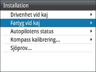 vanligtvis för handstyrning med joystick med åsidosättningsknapp på. Åsidosätta Standby - Manuell förbikoppling till Standby-läge När ingångskontakten stängs visar autopiloten en override - varning.
