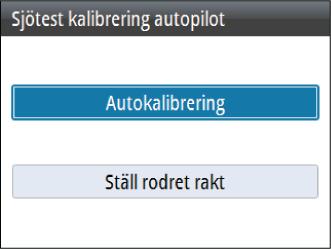 1. Stabilisera båten på en kurs och välj sedan läget AUTO. 2. Observera kurshållningen och roderkommandona.