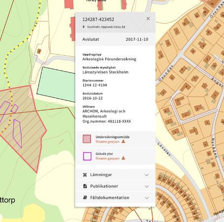 Uppdragsinformation Vad? Uppgifter om arkeologiska insatser Varför?