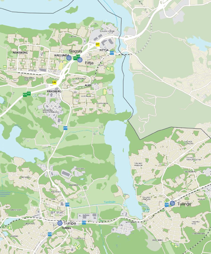 Kartbilaga 2 Blå punkter visar