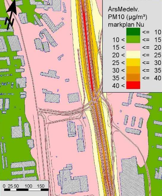SPRINGSBERÄKNINGAR AV KVÄVEOXIDER OCH PARTIKLAR FÖR KVARTERET TÄNDSTICKAN 11 kombination med de skärmande glasväggarna utgör därmed