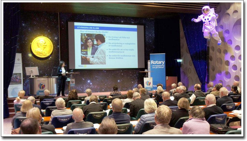 Distriktskonferensen 2017 Konferensen ägde rum den 21-22 oktober, Säby Säteri Ingarö.. Moderator var Christina Möller, känd från såväl radio som TV och medlem i Rotary Stockholm-Skanstull.