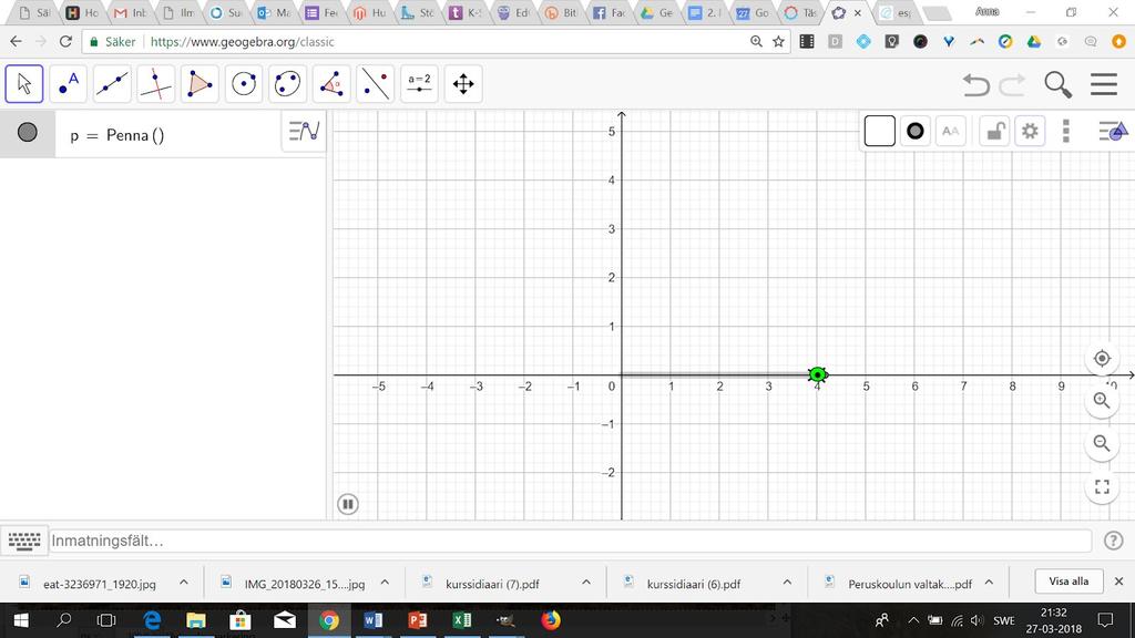 GeoGebra Script hittar du under Inställningar som du kan nå till exempel genom att