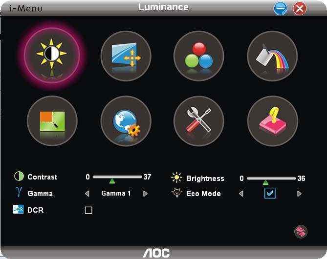 i-menu Välkommen att använda i-menu programmet från AOC.