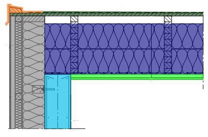 AKTUELL FÖR PROJEKTET SCHEMATISK INDELNING AV TAK- OCH VÄGGKONSTRUKTION, I OBJEKT SEKTION BYGGDEL, SBEF: 42 BYGGDEL, BSAB96: STORHET, ENHET 2 : 41.FB EX.