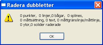 Konturbearbetning 23 I mitt fall får några linjer (spännbackarna) samt ett mått tas bort manuellt. Klicka bara på det som skall bort och tryck på Delete! Nu skall ritningen ha följande utseende.