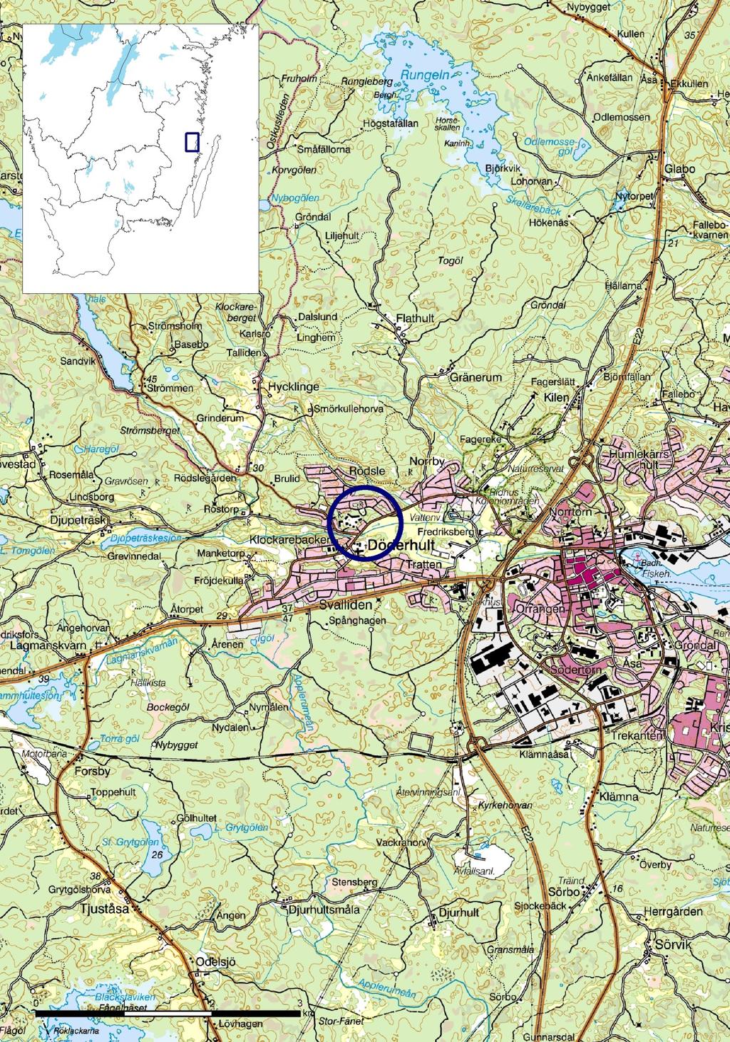 8 Ny fjärrvärmeledning förbi gravfältet Döderhult 21:1 Figur 1.
