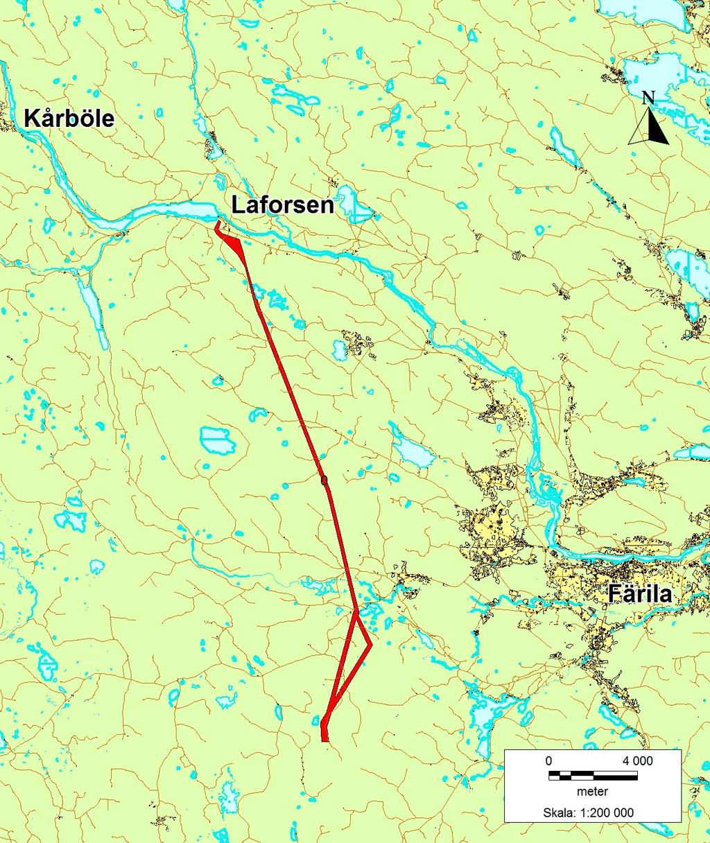 Figur 1. Fastighetskartan med utredningsområdet rödmarkerat.
