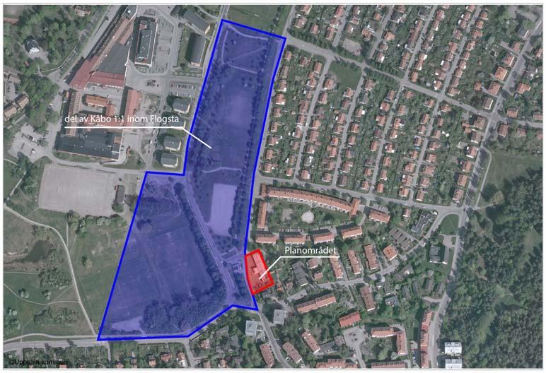 Pågående detaljplanering del av Kåbo 1:1 inom Flogsta Väster om fastigheten finns ett planuppdrag med syfte att tillskapa bostäder om cirka 150 lägenheter, samtidigt som de gröna värdena i området